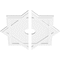 Ekena Millwork Axel Architectural Grde PVC Contemporary Ceiling Medallion, Two Piece, 22"OD x 3"ID x 12 1/4"C x 1"P CMP22AL2-03000 - alternate 3